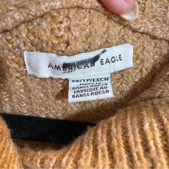 American Eagle Sweater Oversized Hoodie Honey Tan Womans XS - Picture 5 of 6
